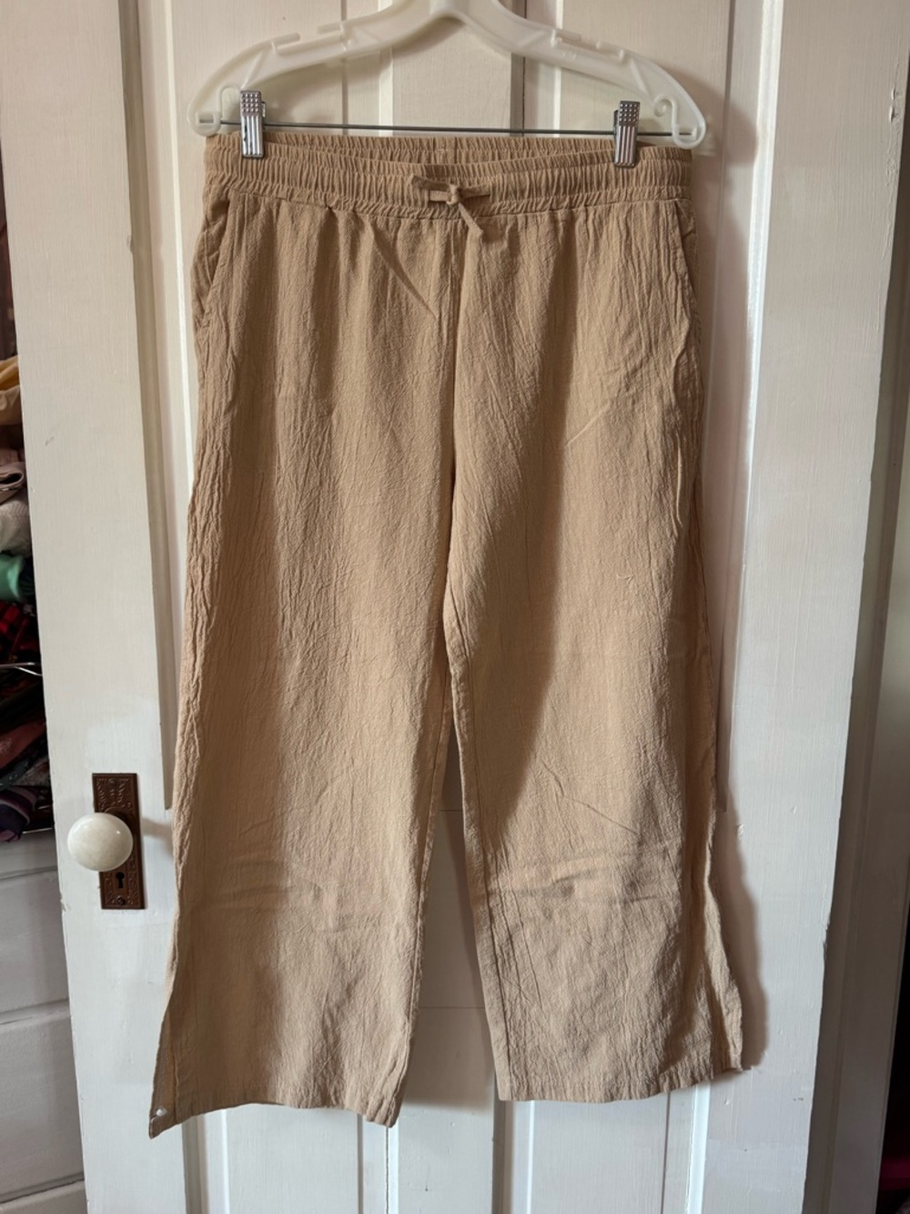Source Unknown Beige Wide Leg Pants